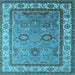 Square Oriental Light Blue Industrial Rug, urb1628lblu