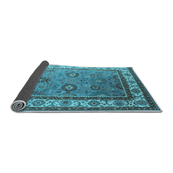 Sideview of Oriental Light Blue Industrial Rug, urb1628lblu