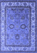 Machine Washable Oriental Blue Industrial Rug, wshurb1628blu