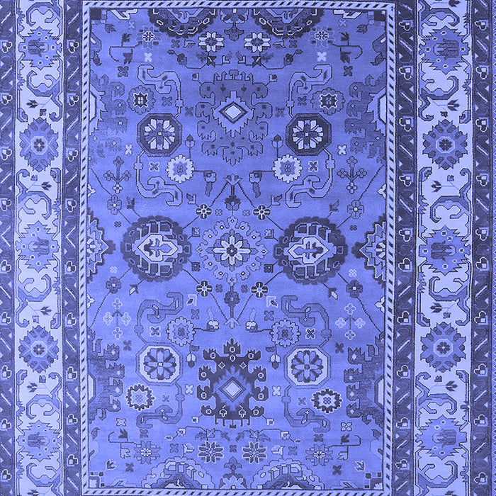 Machine Washable Oriental Blue Industrial Rug, wshurb1628blu