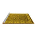 Sideview of Machine Washable Oriental Yellow Industrial Rug, wshurb1628yw