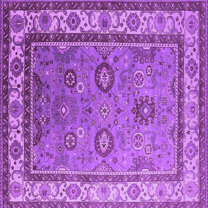 Square Machine Washable Oriental Purple Industrial Area Rugs, wshurb1628pur