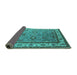 Sideview of Oriental Turquoise Industrial Rug, urb1628turq