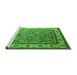 Sideview of Machine Washable Oriental Green Industrial Area Rugs, wshurb1628grn