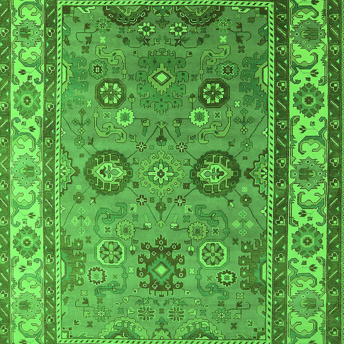 Machine Washable Oriental Green Industrial Area Rugs, wshurb1628grn