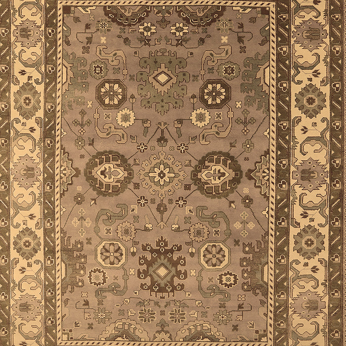 Machine Washable Oriental Brown Industrial Rug, wshurb1628brn