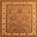 Square Oriental Orange Industrial Rug, urb1628org