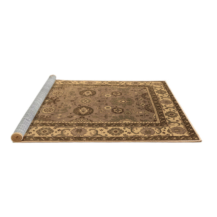 Sideview of Machine Washable Oriental Brown Industrial Rug, wshurb1628brn