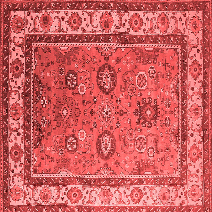 Machine Washable Oriental Red Industrial Rug, wshurb1628red