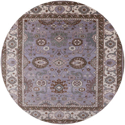 Round Machine Washable Industrial Modern Dark Gray Rug, wshurb1628