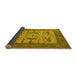 Sideview of Oriental Yellow Industrial Rug, urb1629yw