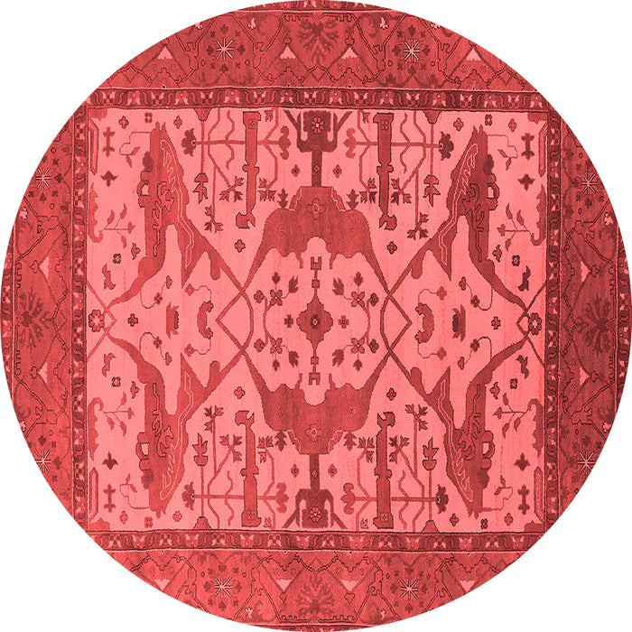 Machine Washable Oriental Red Industrial Rug, wshurb1629red