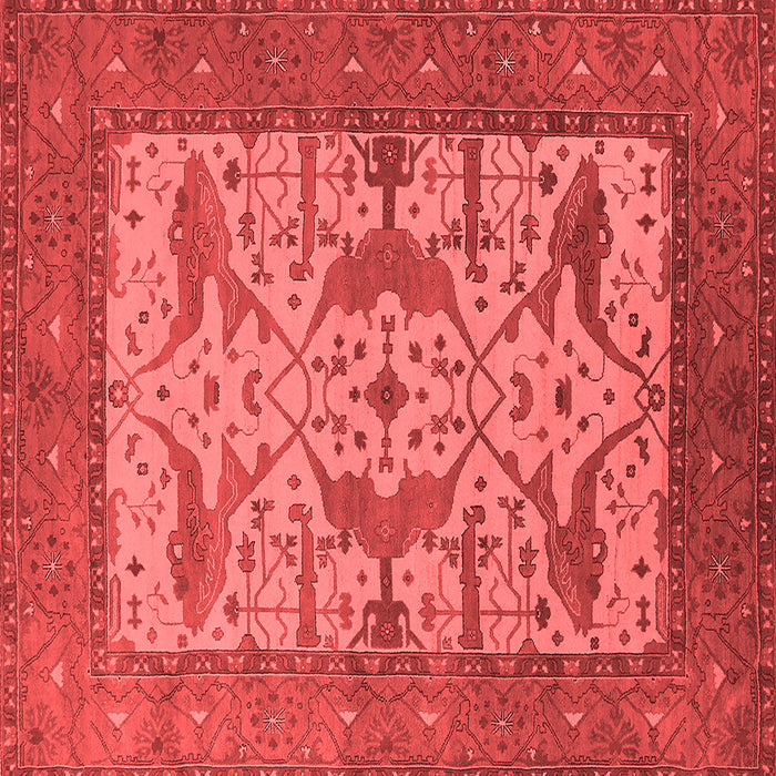 Machine Washable Oriental Red Industrial Rug, wshurb1629red