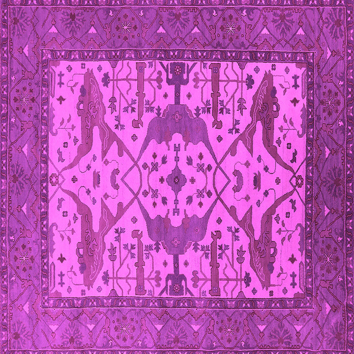 Square Machine Washable Oriental Pink Industrial Rug, wshurb1629pnk