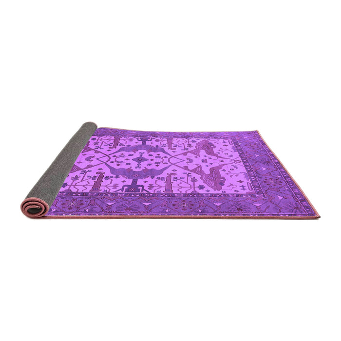 Sideview of Oriental Purple Industrial Rug, urb1629pur