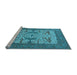 Sideview of Machine Washable Oriental Light Blue Industrial Rug, wshurb1629lblu