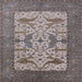 Square Mid-Century Modern Rosy Brown Pink Oriental Rug, urb1629