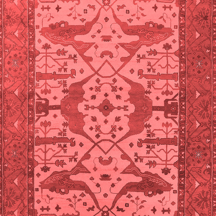 Machine Washable Oriental Red Industrial Rug, wshurb1629red