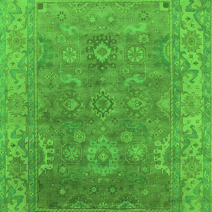 Machine Washable Oriental Green Industrial Area Rugs, wshurb1630grn