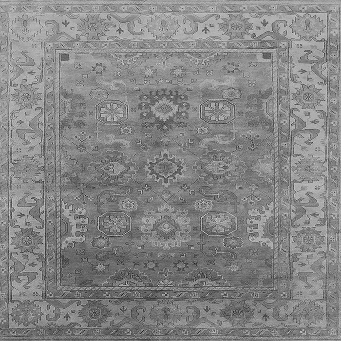 Square Machine Washable Oriental Gray Industrial Rug, wshurb1630gry