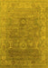 Oriental Yellow Industrial Rug, urb1630yw