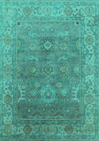 Oriental Turquoise Industrial Rug, urb1630turq