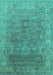 Oriental Turquoise Industrial Rug, urb1630turq