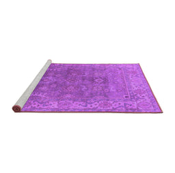 Sideview of Machine Washable Oriental Purple Industrial Area Rugs, wshurb1630pur