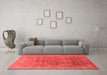 Industrial Red Washable Rugs