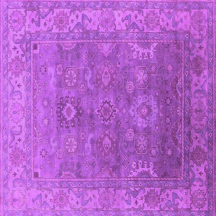 Square Machine Washable Oriental Purple Industrial Area Rugs, wshurb1630pur