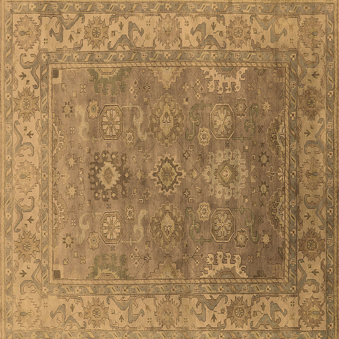 Square Oriental Brown Industrial Rug, urb1630brn