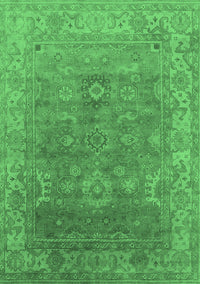 Oriental Emerald Green Industrial Rug, urb1630emgrn