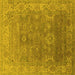 Square Oriental Yellow Industrial Rug, urb1630yw