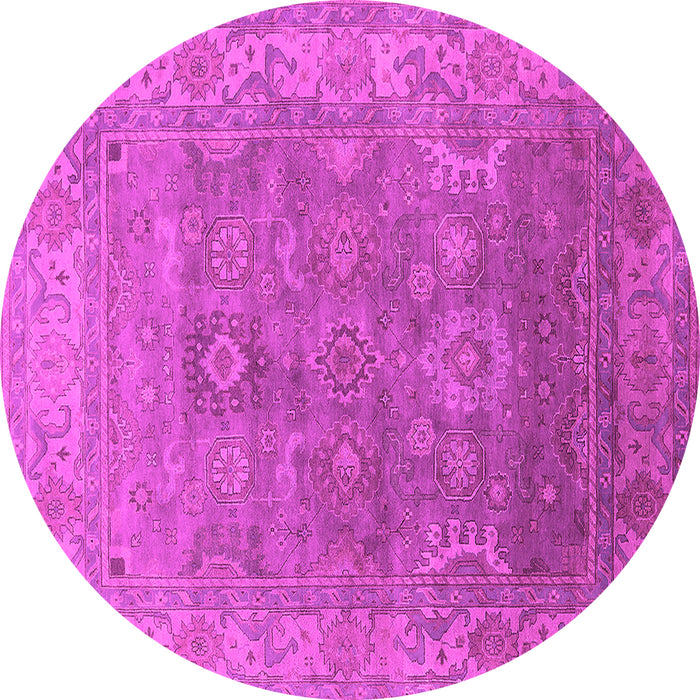 Round Oriental Pink Industrial Rug, urb1630pnk