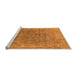 Sideview of Machine Washable Oriental Orange Industrial Area Rugs, wshurb1630org