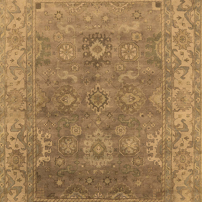 Machine Washable Oriental Brown Industrial Rug, wshurb1630brn