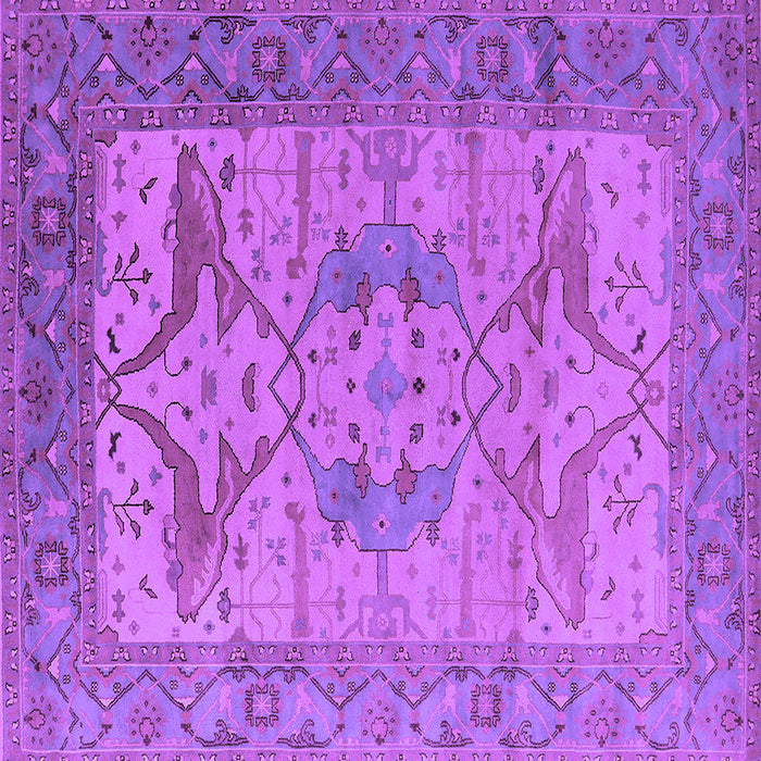 Square Machine Washable Oriental Purple Industrial Area Rugs, wshurb1631pur