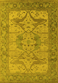 Oriental Yellow Industrial Rug, urb1631yw