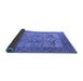 Sideview of Oriental Blue Industrial Rug, urb1631blu