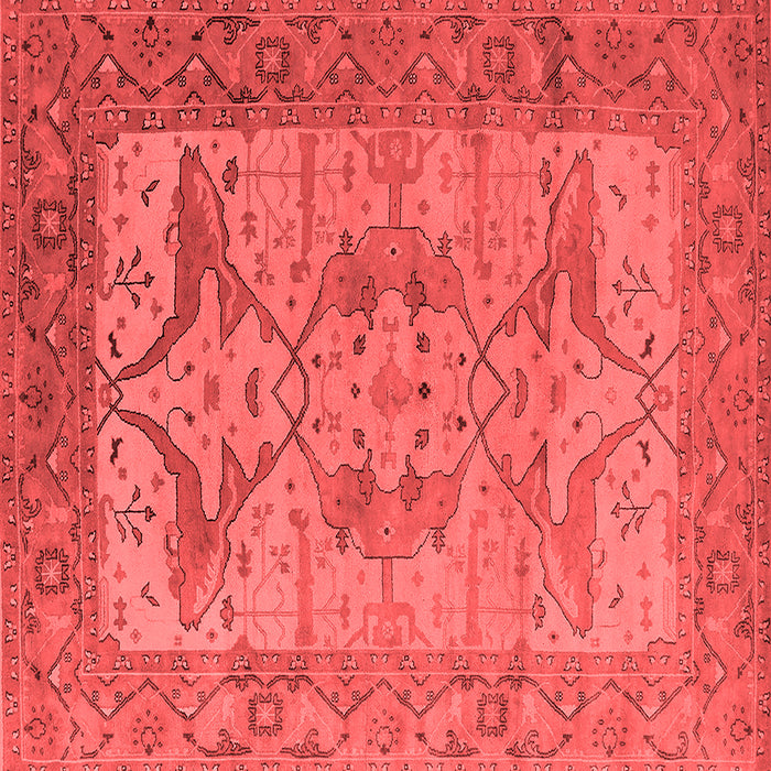 Machine Washable Oriental Red Industrial Rug, wshurb1631red