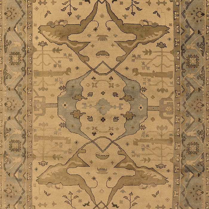 Machine Washable Oriental Brown Industrial Rug, wshurb1631brn