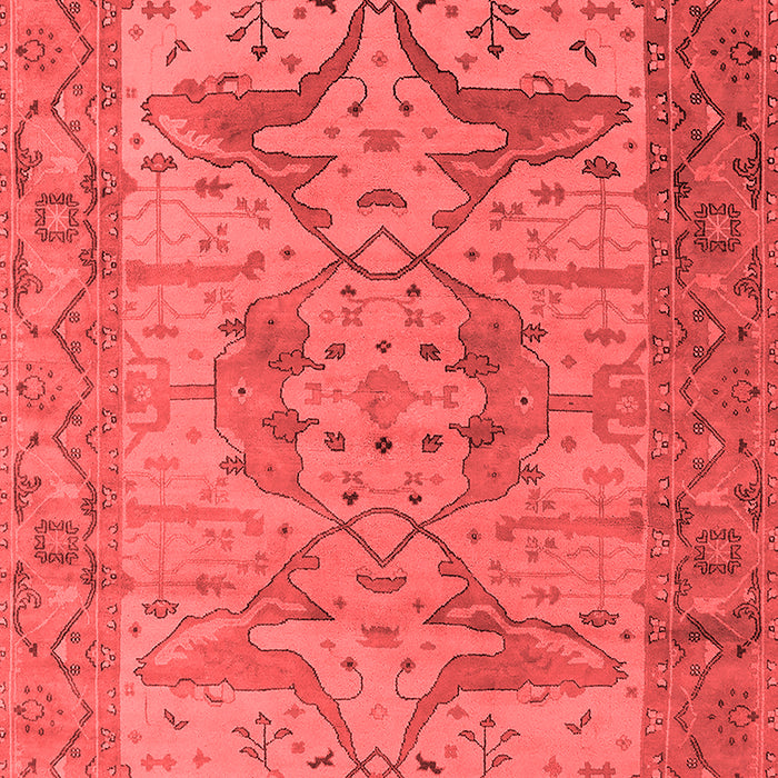 Machine Washable Oriental Red Industrial Rug, wshurb1631red