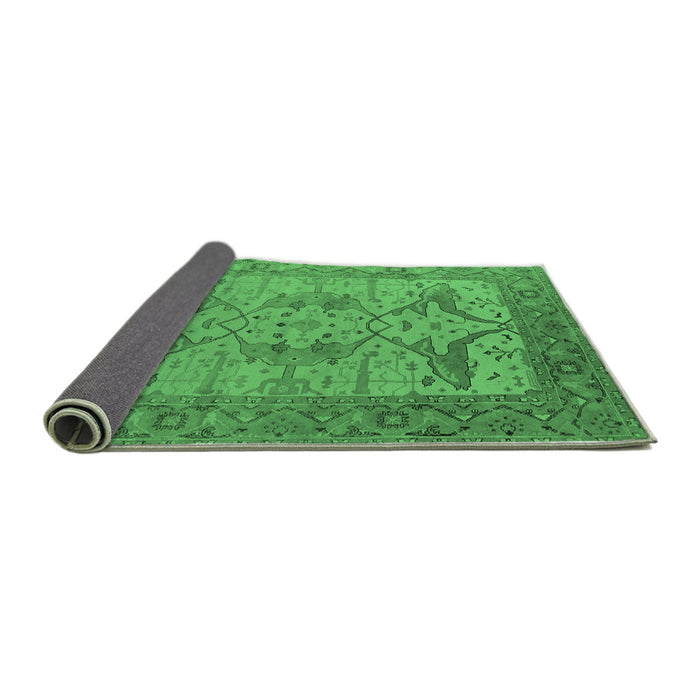Sideview of Oriental Emerald Green Industrial Rug, urb1631emgrn