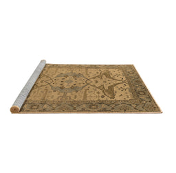 Sideview of Machine Washable Oriental Brown Industrial Rug, wshurb1631brn