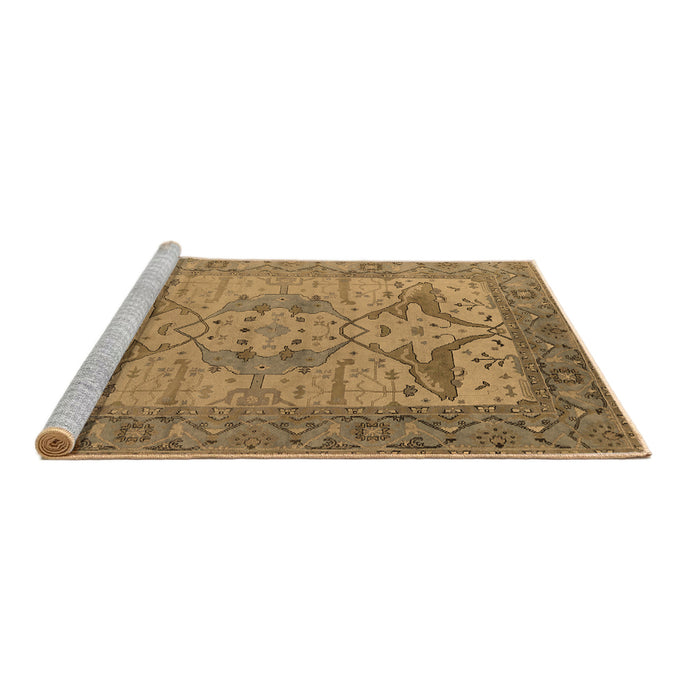 Sideview of Machine Washable Oriental Brown Industrial Rug, wshurb1631brn