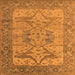 Square Oriental Orange Industrial Rug, urb1631org