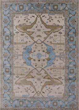 Mid-Century Modern Sandstone Brown Oriental Rug, urb1631