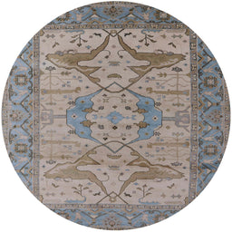 Round Machine Washable Industrial Modern Sandstone Brown Rug, wshurb1631