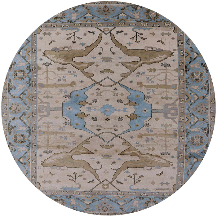 Round Machine Washable Industrial Modern Sandstone Brown Rug, wshurb1631