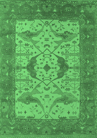 Oriental Emerald Green Industrial Rug, urb1632emgrn